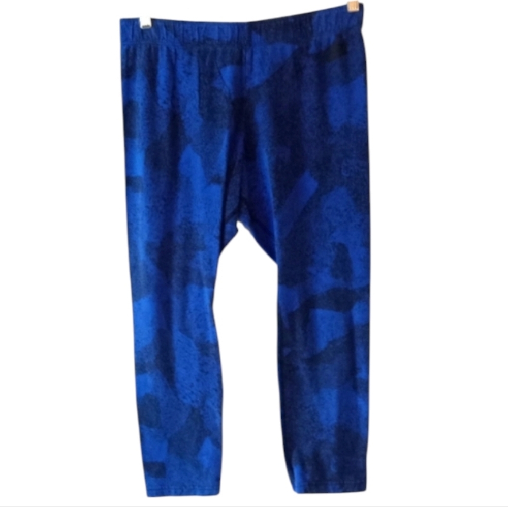 ∆- Nike Mottled Blue & Black Dri-Fit Athletic Pants- Size: L